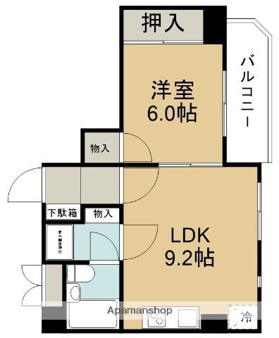 ドムール蛍池(1K/3階)の間取り写真