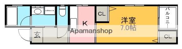ビーグルマンション(1K/3階)の間取り写真