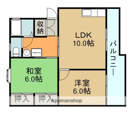 多田グリーンライフ(2LDK/3階)の間取り写真