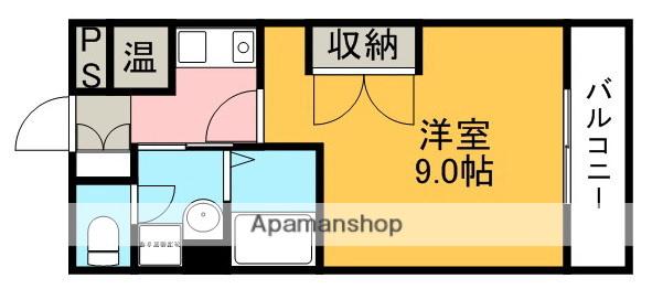 アスティオン城南(1K/2階)の間取り写真