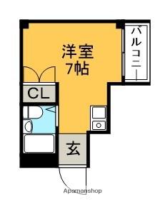 メゾン槻木(ワンルーム/1階)の間取り写真