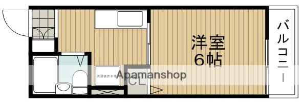 フローラ箕面(1K/1階)の間取り写真