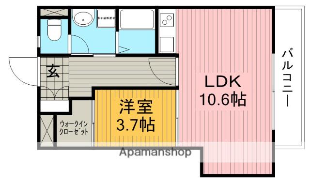 ファーストヴィレッジ(1LDK/2階)の間取り写真