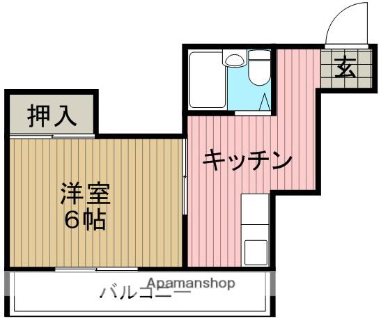 サニーコート石橋(1K/3階)の間取り写真