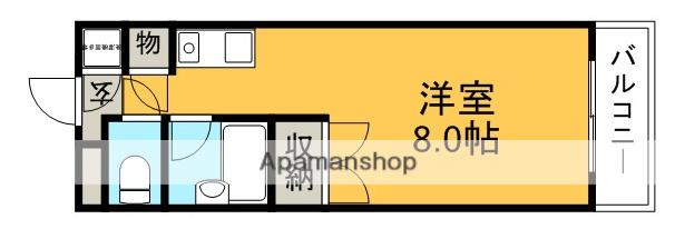 アロマヒル瀬川(1K/3階)の間取り写真