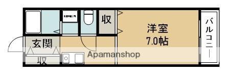 ウイングコートⅡ(1K/2階)の間取り写真