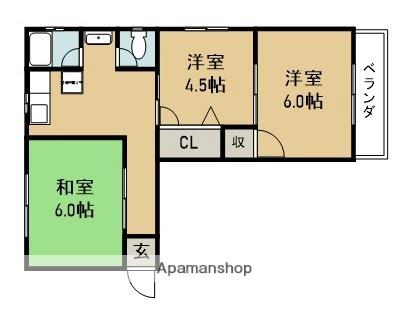 山田マンション(3K/3階)の間取り写真