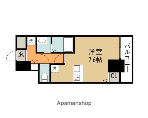 ステーションスクエア(ワンルーム/3階)の間取り写真