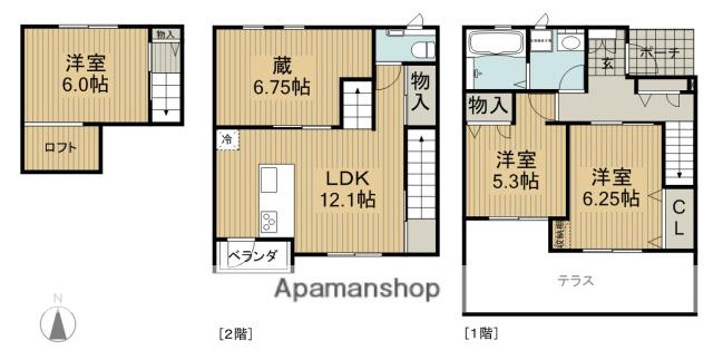 メゾン・アンソレイエ桜ヶ丘(3SLDK)の間取り写真