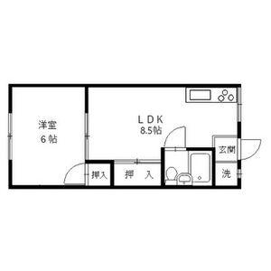 豊中マンション(2K/3階)の間取り写真