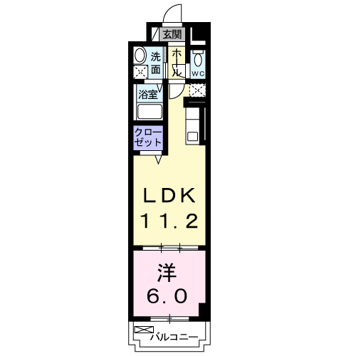 マルグリット(1LDK/2階)の間取り写真