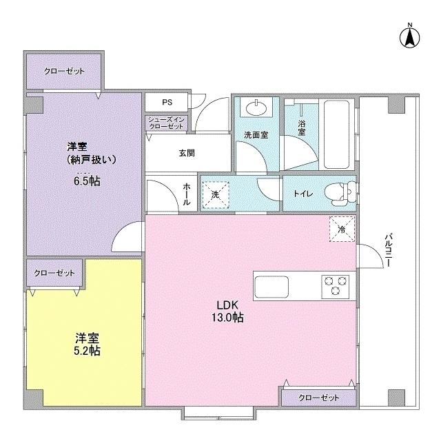 GRAND JETEキセラ川西(2LDK/3階)の間取り写真