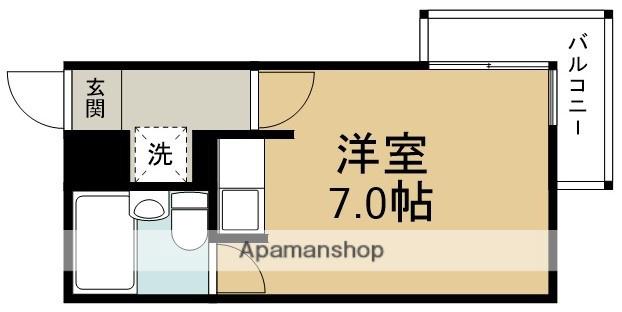 T・S石橋(ワンルーム/2階)の間取り写真