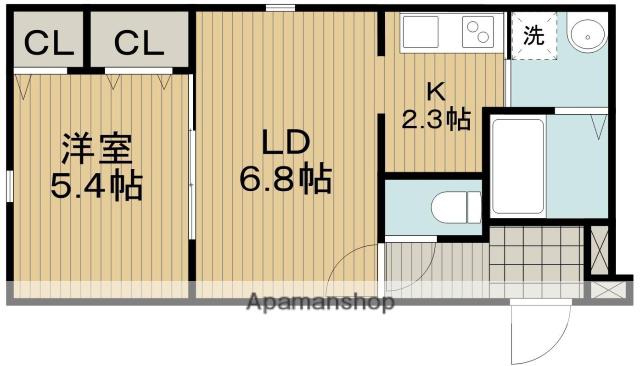 フジパレス石橋3(1LDK/3階)の間取り写真