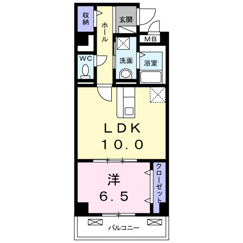べラルーチェ(1LDK/2階)の間取り写真