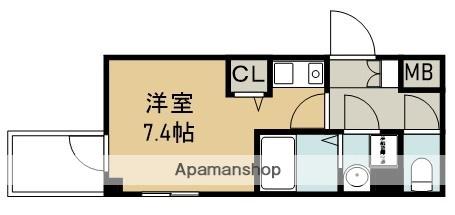 クレハ池田(ワンルーム/1階)の間取り写真