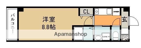 AILE石橋(1K/2階)の間取り写真