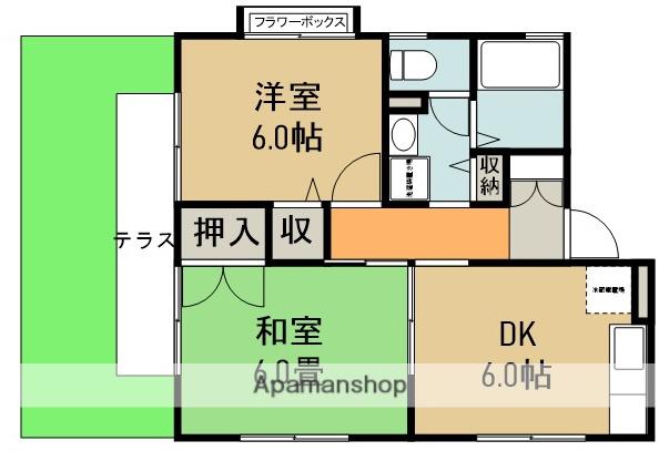 セレサ34(2DK/1階)の間取り写真