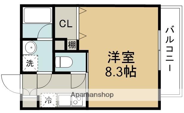 ウェルスクエア池田石橋(1K/1階)の間取り写真