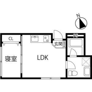 LEGGERO中山(1LDK/1階)の間取り写真