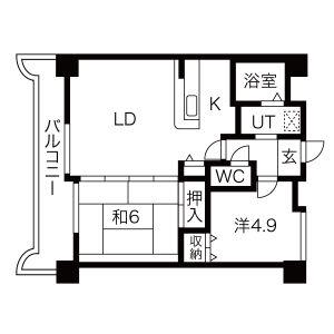 スプリングヒルズIII(2LDK/1階)の間取り写真