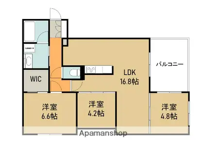 NCODA(3LDK/3階)の間取り写真