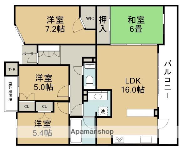 ネバーランド箕面潤水館(4LDK/6階)の間取り写真