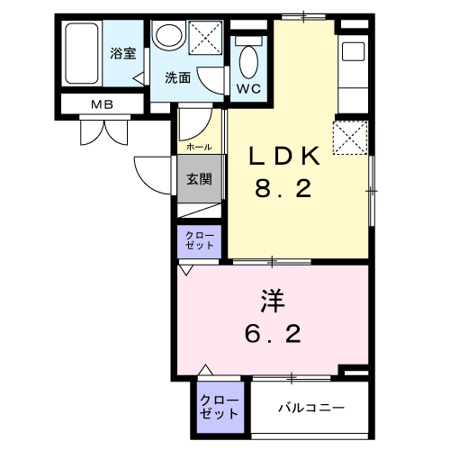 コネホ136(1LDK/2階)の間取り写真