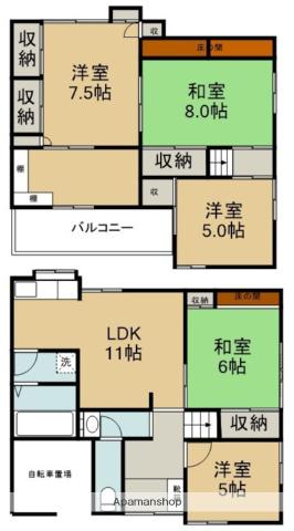 阪急電鉄宝塚線 池田駅(大阪) 徒歩11分 2階建 築60年(5LDK)の間取り写真