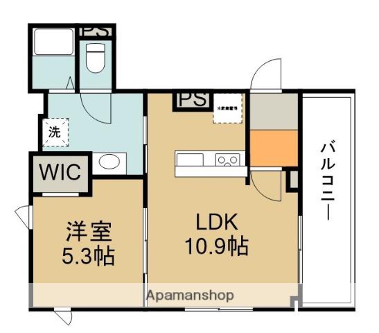 エルメゾンなごみ(1LDK/3階)の間取り写真