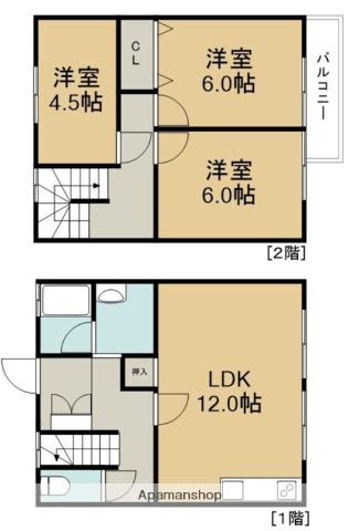 メープルツーユーⅠ(3LDK)の間取り写真