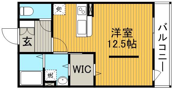 クレール鉢塚(ワンルーム/1階)の間取り写真