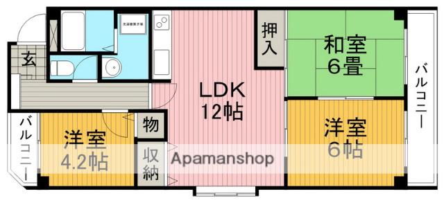 スペースビュー(3LDK/2階)の間取り写真