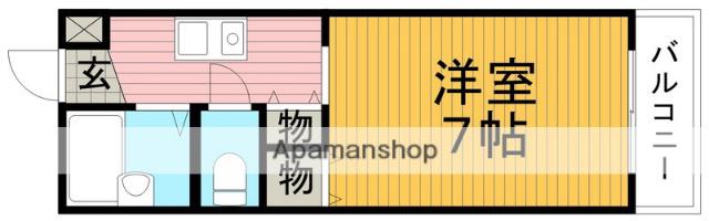 コーポイナガワ(1K/1階)の間取り写真