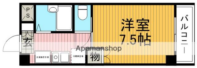 ノベラスコート蛍池(1K/3階)の間取り写真