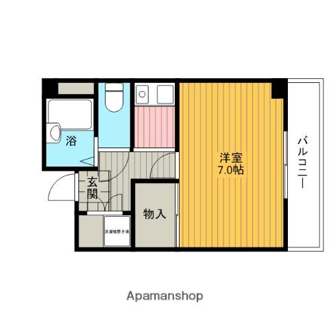 東邦ハイツ(1K/1階)の間取り写真