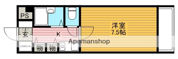 セレーネ蛍池(1K/5階)の間取り写真