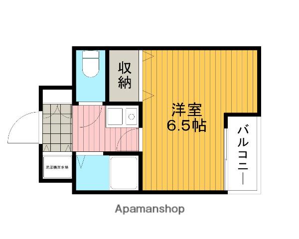 プレステージ天神(1K/2階)の間取り写真