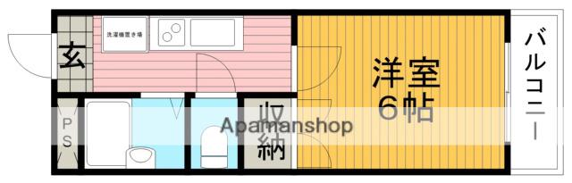 サマックスオーキッド(1K/2階)の間取り写真