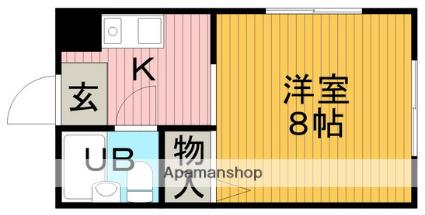 薮本ハイツ(1K/2階)の間取り写真