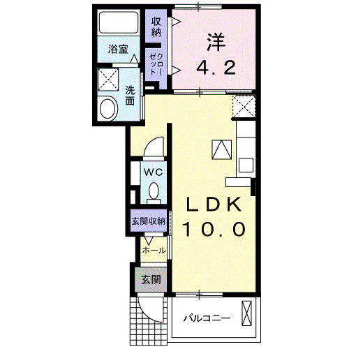 LA FORESTA Ⅰ(1LDK/1階)の間取り写真