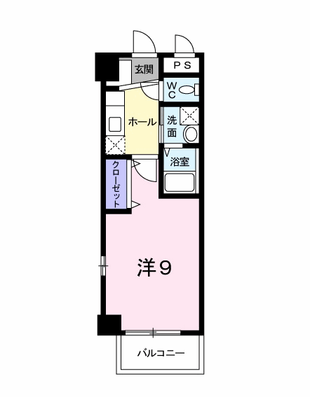 プラウドコート(1K/3階)の間取り写真