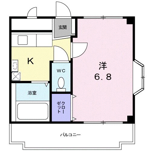メゾン・コンフォート(1K/1階)の間取り写真