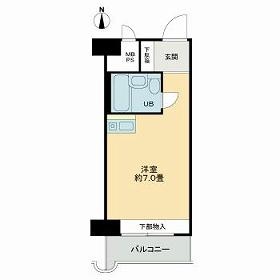 ライオンズマンション新大阪第5(ワンルーム/2階)の間取り写真