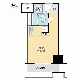 ルイシャトレ中之島(ワンルーム/4階)の間取り写真