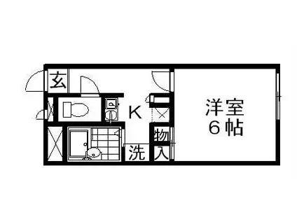 レオパレスFUKONO壱番館(1K/1階)の間取り写真