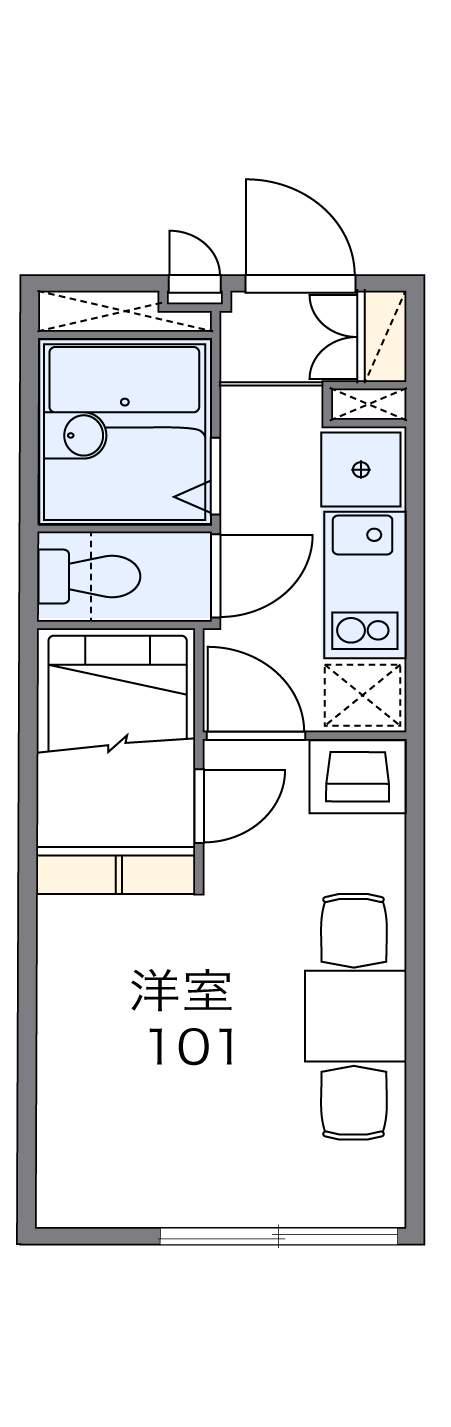レオパレス東淡路(1K/4階)の間取り写真