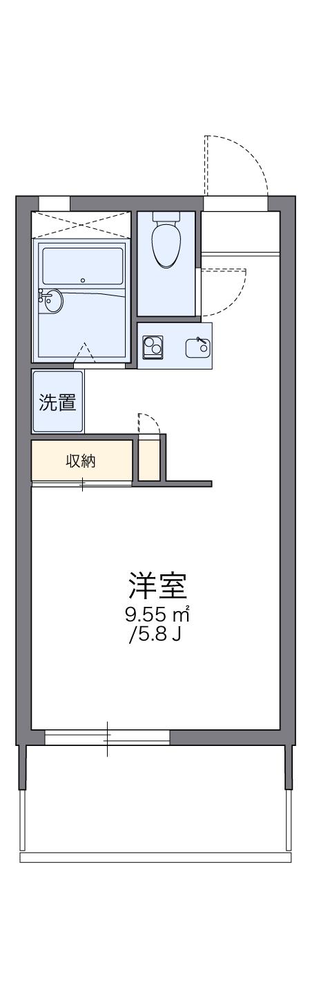 レオパレス住吉四番館(1K/2階)の間取り写真