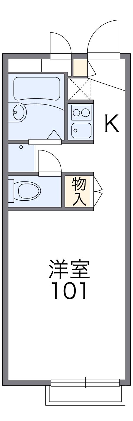 レオパレスコスモス(1K/2階)の間取り写真