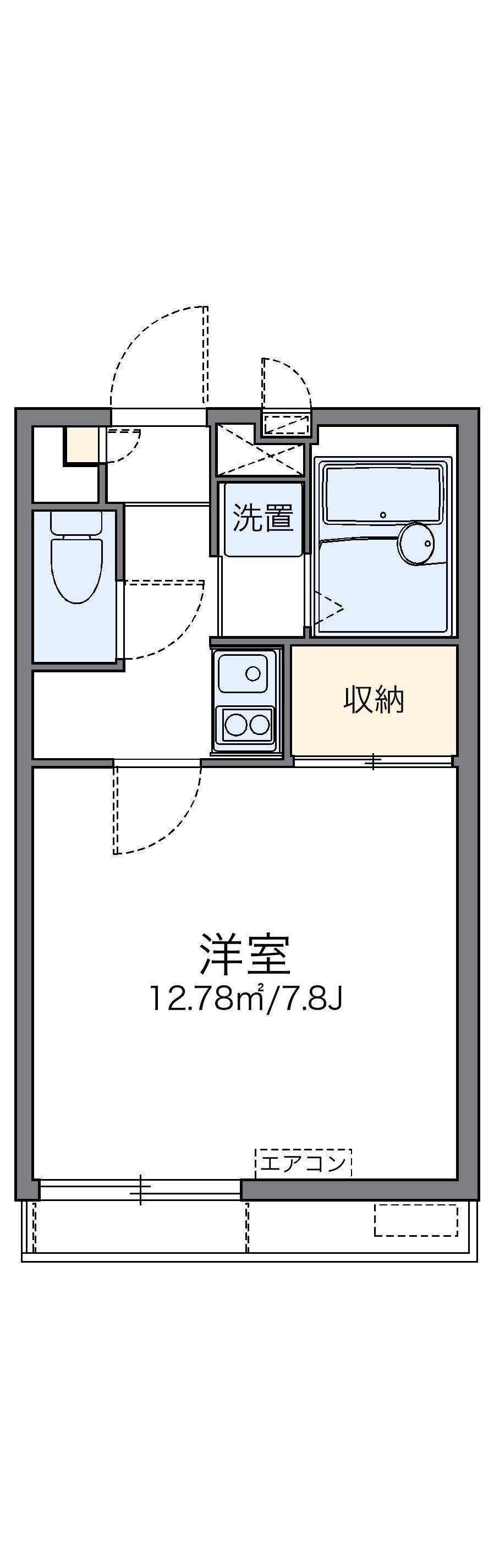 レオパレスウィーンⅠ(1K/2階)の間取り写真